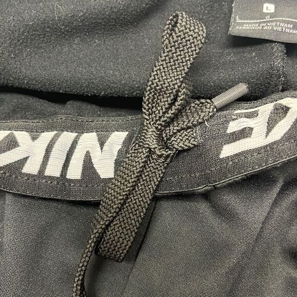 Nike Drifit Black Elastic Waistband w/ Drawstrings Running Warmup Pant- Large - Picture 11 of 16
